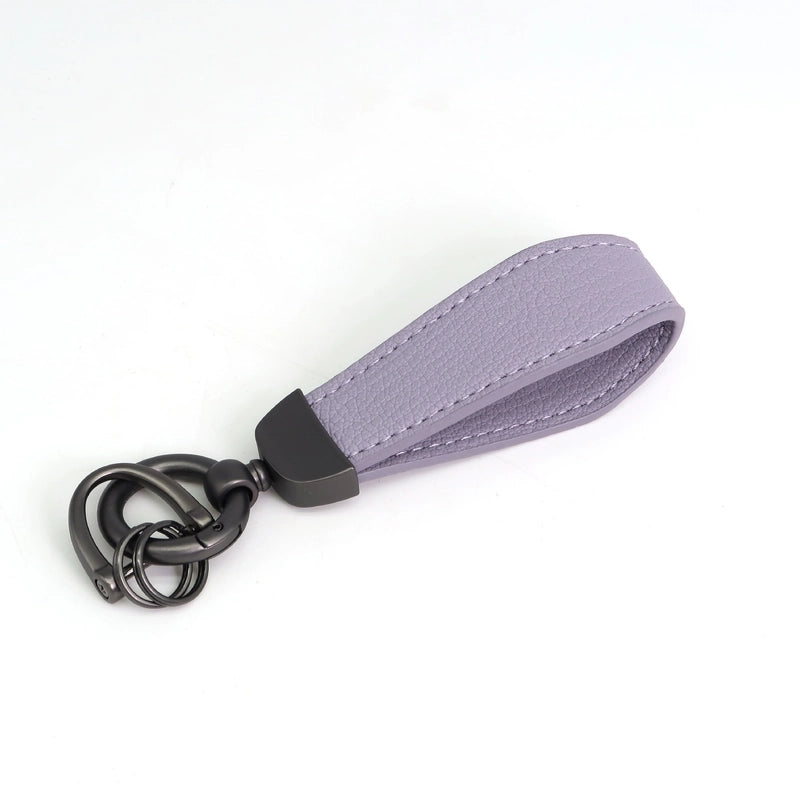 Minimalist Classic Style Solid Color Pu Leather Alloy Unisex Bag Pendant Keychain