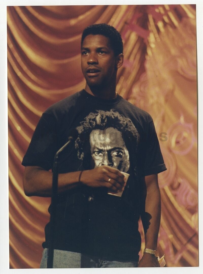 Denzel Washington - Candid Photo Poster paintinggraph by Peter Warrack - Previously Unpublished