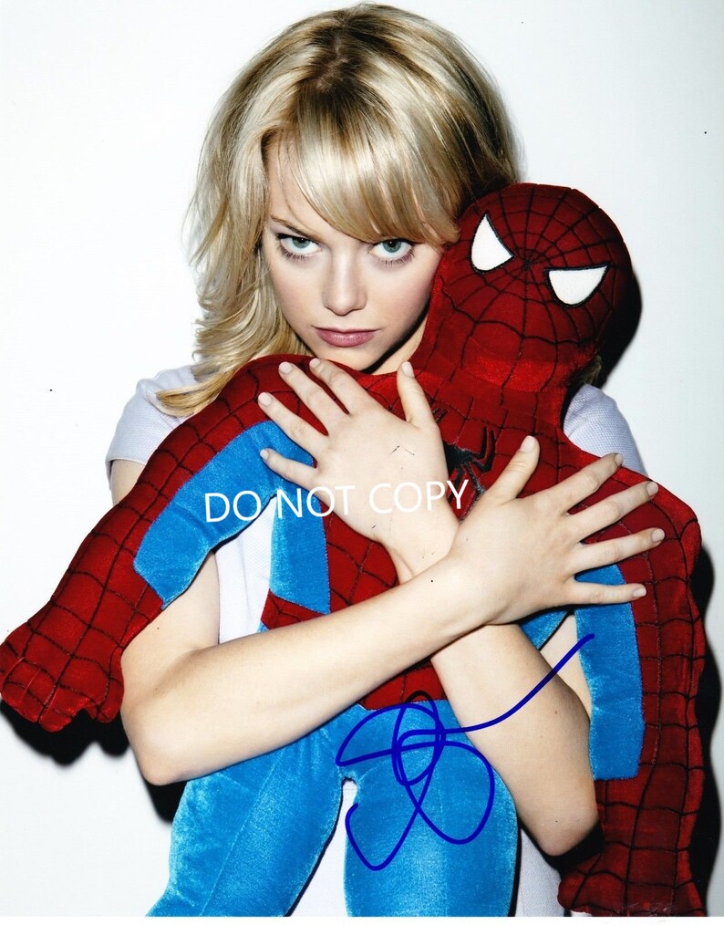 EMMA STONE SPIDERMAN 8 x10 20x25 cm Autographed Hand Signed Photo Poster painting