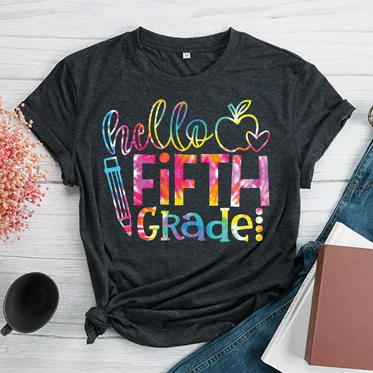 ANB - Hello 5th Grade Book Lovers Tee-07040