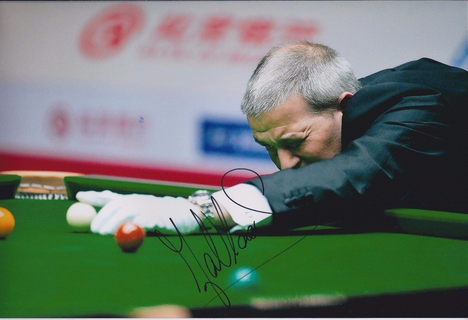 Jan VERHAAS SIGNED 12x8 Photo Poster painting Autograph COA AFTAL WORLD Snooker Referee Crucible