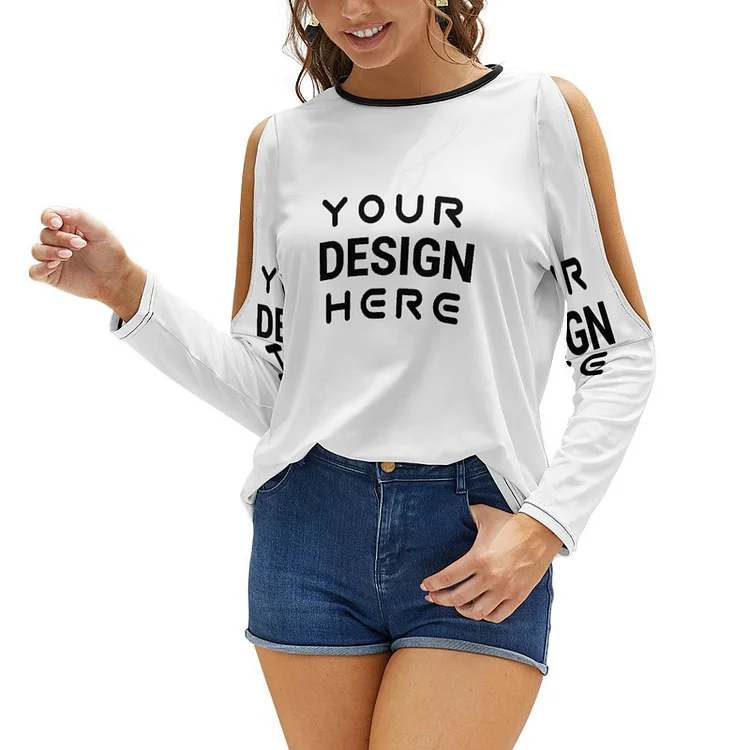 Personalized Design Women's Crew Neck Pullover T-shirt Full Print