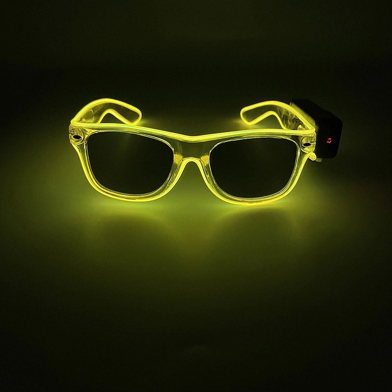 Halloween Exaggerated Color Block Plastic Holiday Party Luminous Glasses
