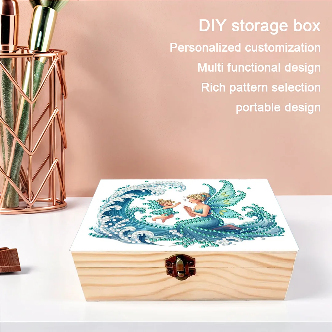 Fairy and the Waves DIY Wooden 5D Diamond Art Diamond Art Storage Box for Adults