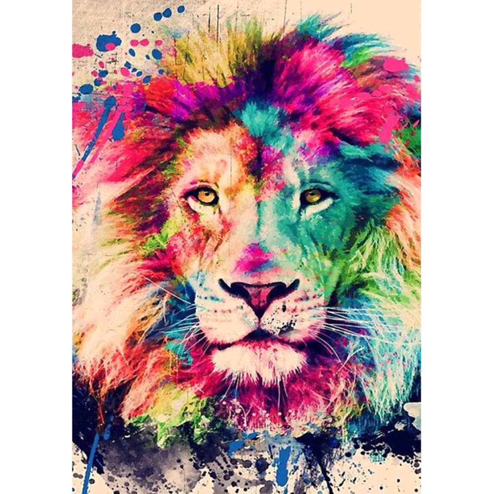 

Colorful Lion - Square Drill Diamond Painting - 30*40CM, 501 Original