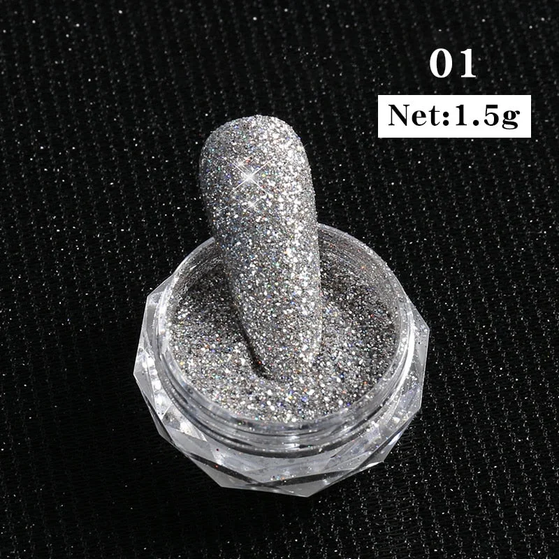 1g Glitter Nail Sequins iridescent Powder Shining Irregular 3D Hexagon Colorful Sequins Summer Popular DIY Nail Art Decoration-Nail Inspo
