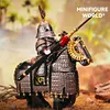 Medieval Jin Dynasty Heavy Armored Ironclad Cavalry Soldiers, Warhorses, Medieval Armored Warriors, Building Block Minifigures, Assembled Toys