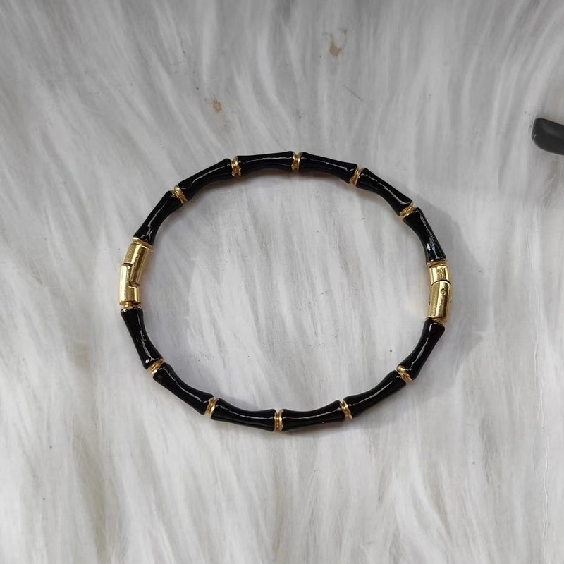 Classic Style Bamboo Joint 304 Stainless Steel Bangle In Bulk