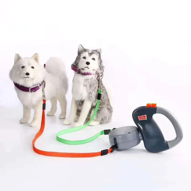 Retractable Dog Leash Double - Head Lockable Extendable Pet Leash
