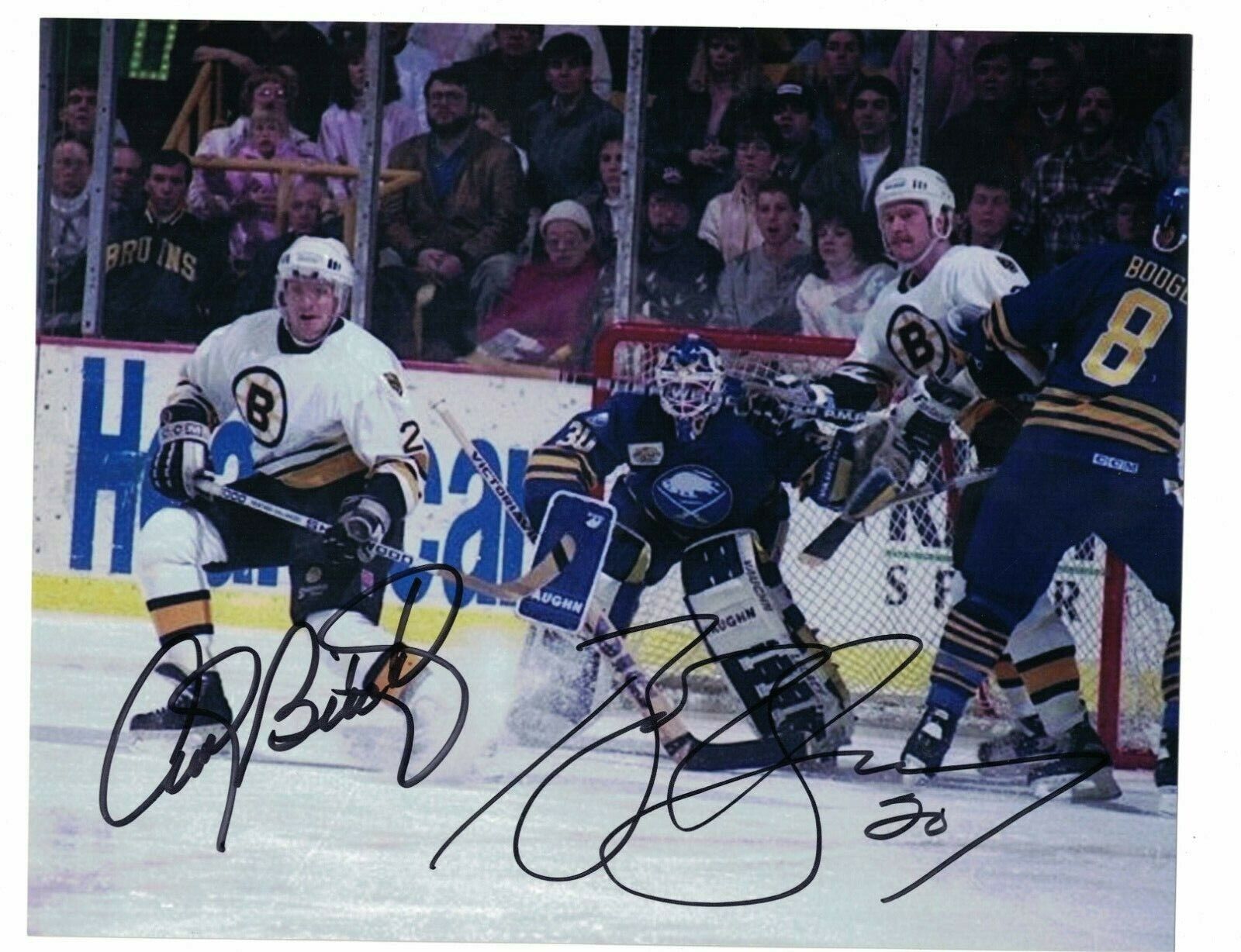 Andy Brickley & Bob Sweeney Boston Bruins Signed 8 x 10