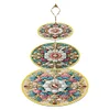 3 Tier Mandala Diamond Painting Cupcake Stand Diamond Art Tiered Serving Tray
