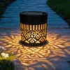 Decorative Solar Mandala Lights Waterproof Solar Powered Deck Step Wall Lights for Garden Post Patio Backyard Yard Decor