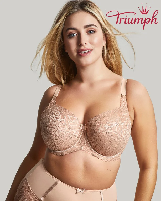 Triumph - (3 sztuki) Elegancki koronkowy biustonosz z pełną miseczką