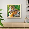 Tiger-11CT Stamped Cross Stitch-40*40cm