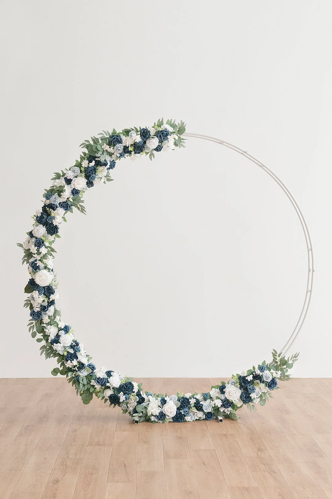 Flower Arrangements for Arch Decor in Dusty Blue & Navy