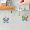 6Pcs DIY Rainbow Butterfly Double Sided Special Shape Diamond Painting Keychain