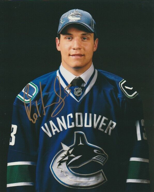 BO HORVAT SIGNED VANCOUVER CANUCKS 2013 NHL DRAFT 8x10 Photo Poster painting #1 Autograph PROOF!