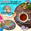 (US Local)6Pcs Wooden Tree Of Life Diamond Painting Coasters for Adults Beginners