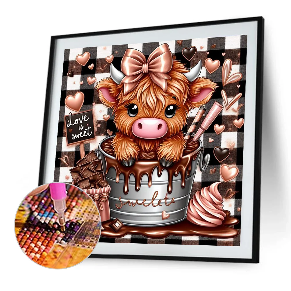 Diamond Painting - Full Round Drill - Chocolate Yak(Canvas|40*40cm)