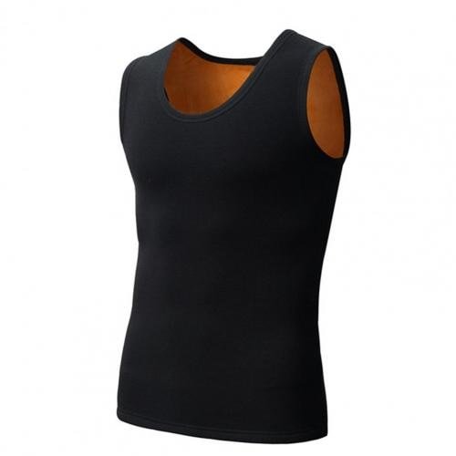 Slim Base Shirt Men Underwear Top Thermal Vest Sleeveless Solid Color Warm Double Sided Plush Male Tanks Top Winter