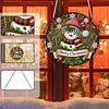 Diamond Painting Acrylic Snowman Pendant Kits for Home Wall Decor