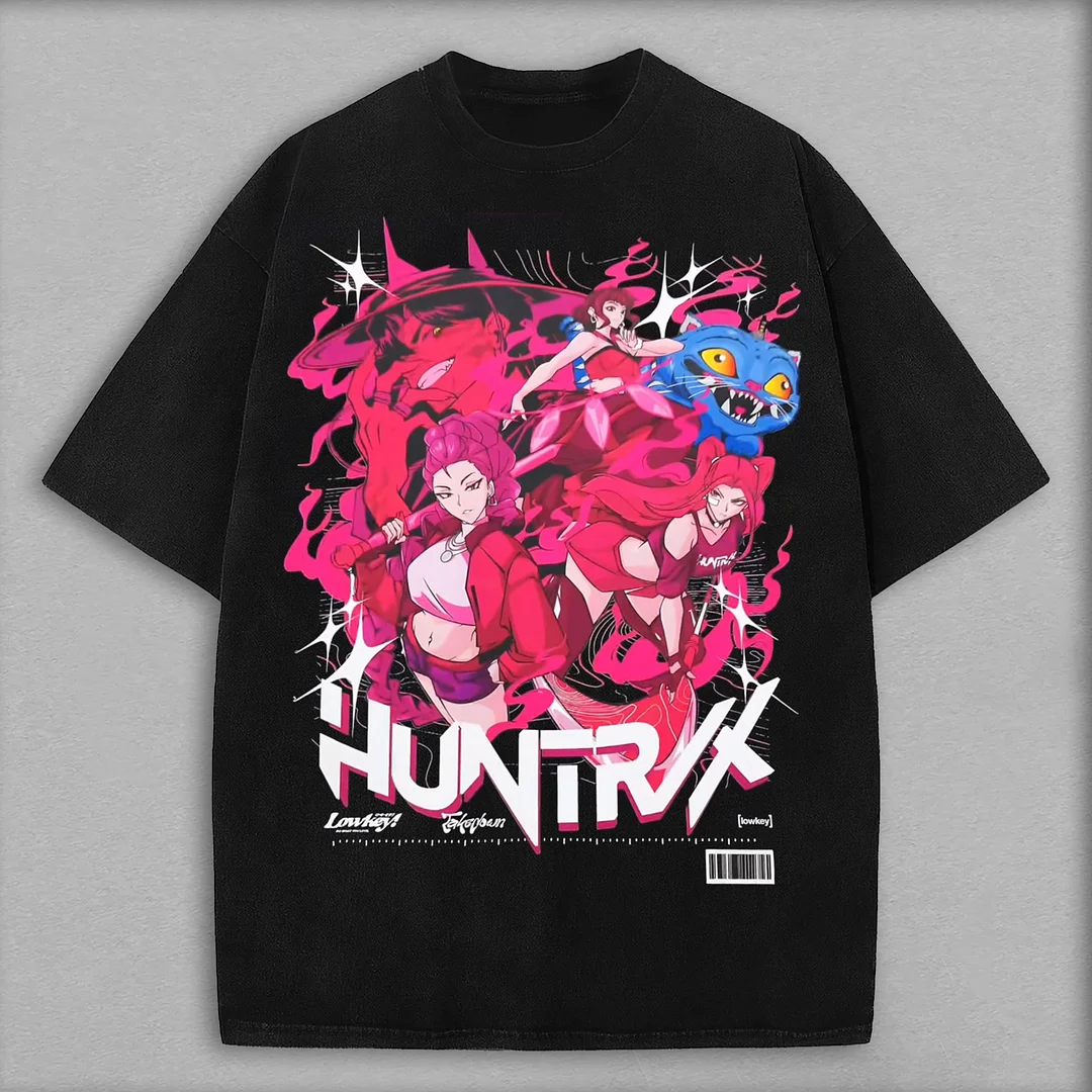 KPop Demon Hunters Printed Oversized Unisex T-shirts