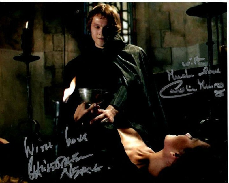 Christopher neame and caroline munro signed dracula a.d. 1972 8x10 Photo Poster painting