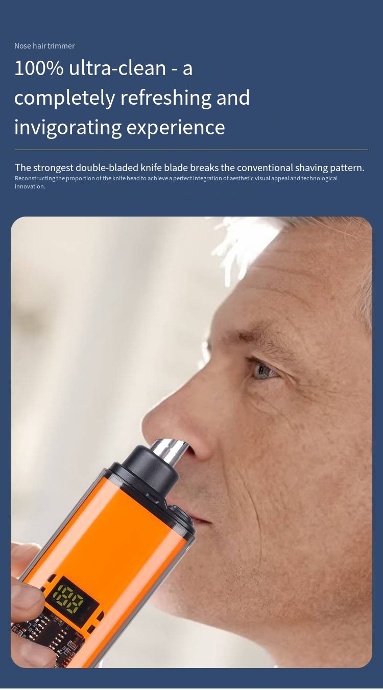 Likron Watches Likron Rechargeable Nose and Ear Hair Trimmer for Men - Portable Mini Electric Trimmer with Digital Display...