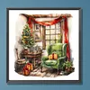 >SALE<5D DIY Full Round Drill Diamond Painting Indoor Green Sofa Home Decor 30x30cm