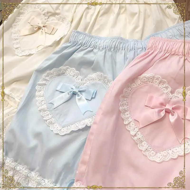 Soft Sister Shorts Lolita Cotton-trimmed Pumpkin Pants for Girls Anti-empty Leggings Home Shorts with Japanese JK Safety Pants