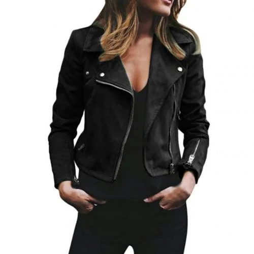 2023 New Plus size Jacket Women Classic Coat Short Bomber Solid Jacket Coat Black Red For Ladies women Jackets Coat