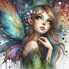 Butterfly Fairy-11CT Stamped Cross Stitch 50*50cm/19.69*19.69in tapestrymarket