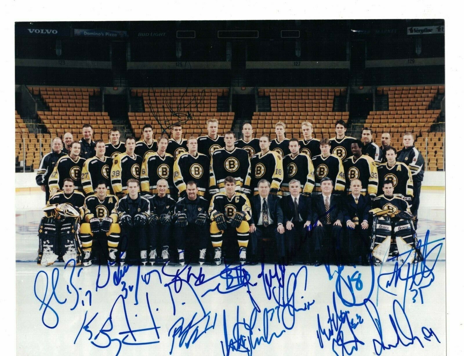 2000-01 Boston Bruin Team Photo Poster painting Signed by 14 W/Our COA