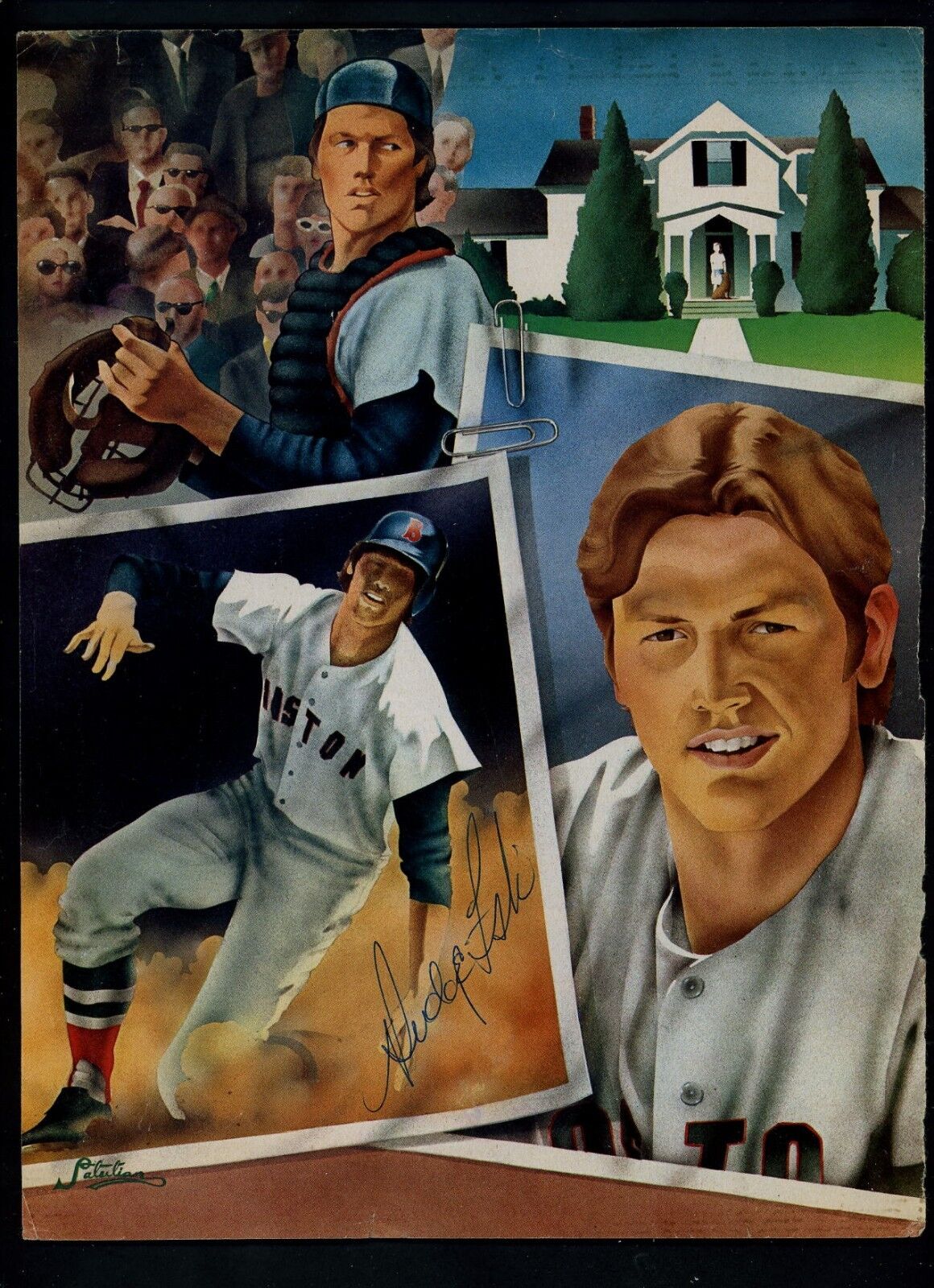 Carlton Fisk Signed Autographed Magazine Photo Poster painting JSA Authentication Red Sox