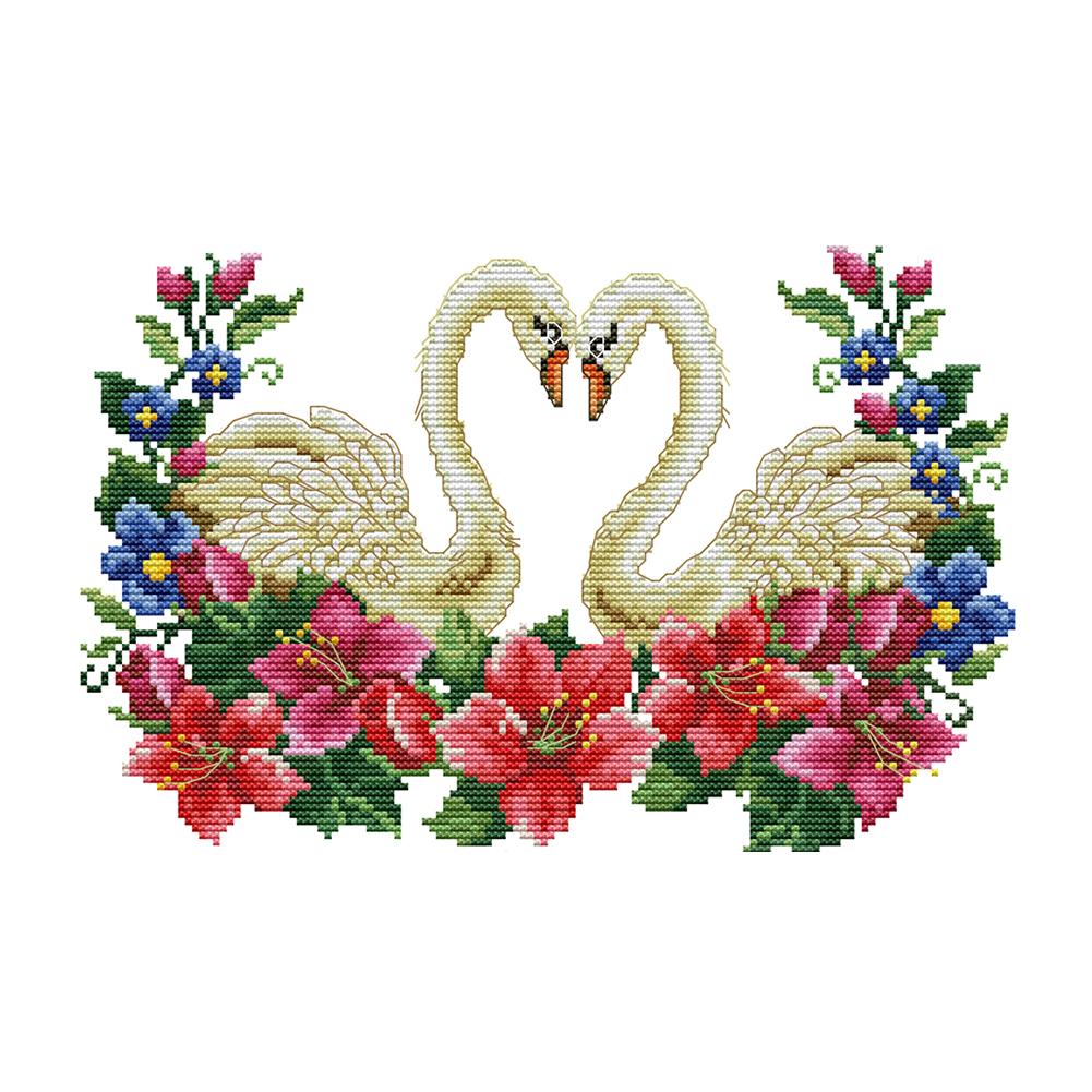 

Heart-to-heart - 14CT Stamped Cross Stitch - 33*21cm, 501 Original