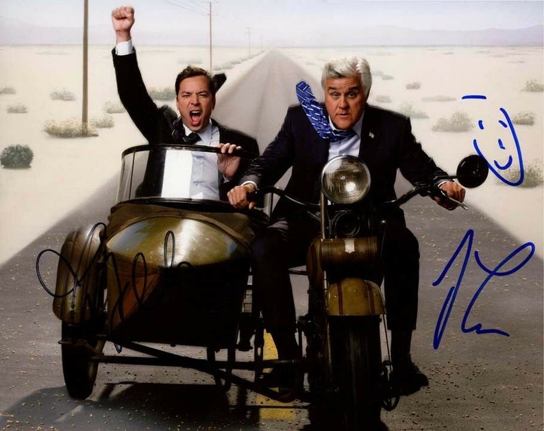 Jimmy fallon and jay leno signed autographed the tonight show 11x14 Photo Poster painting