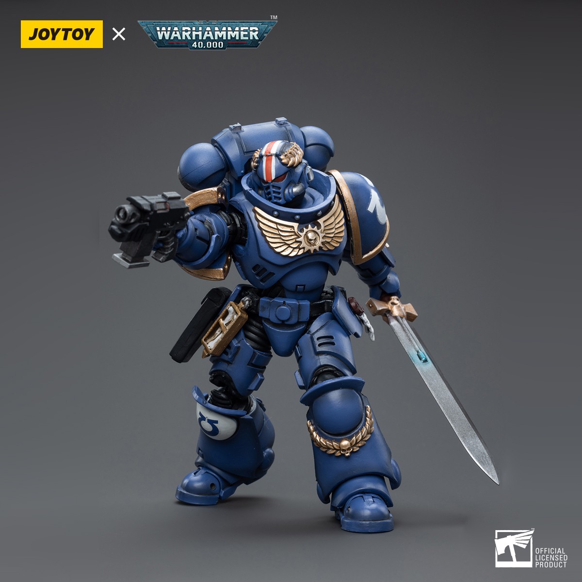JOYTOY Ultramarines Primaris Lieutenant Argaranthe 40K JT4065 Toys Action Figure