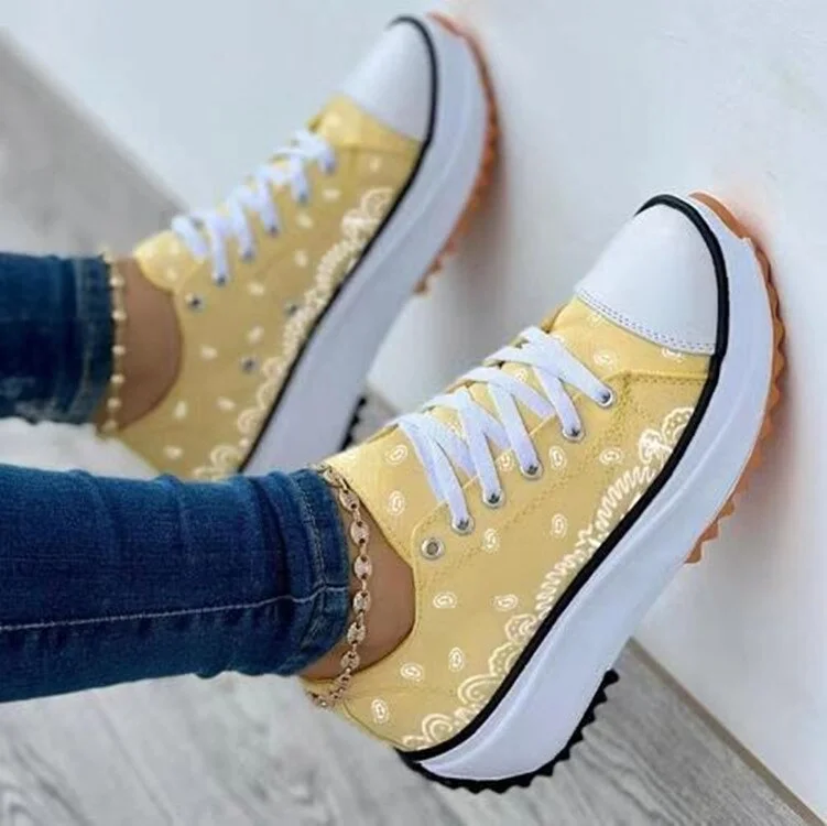 Women Canvas Sneakers Comfort Platform Design Shoes 2022 Low Top Female Casual Fashion Lady Sports Footwear Zapatillas Mujer New