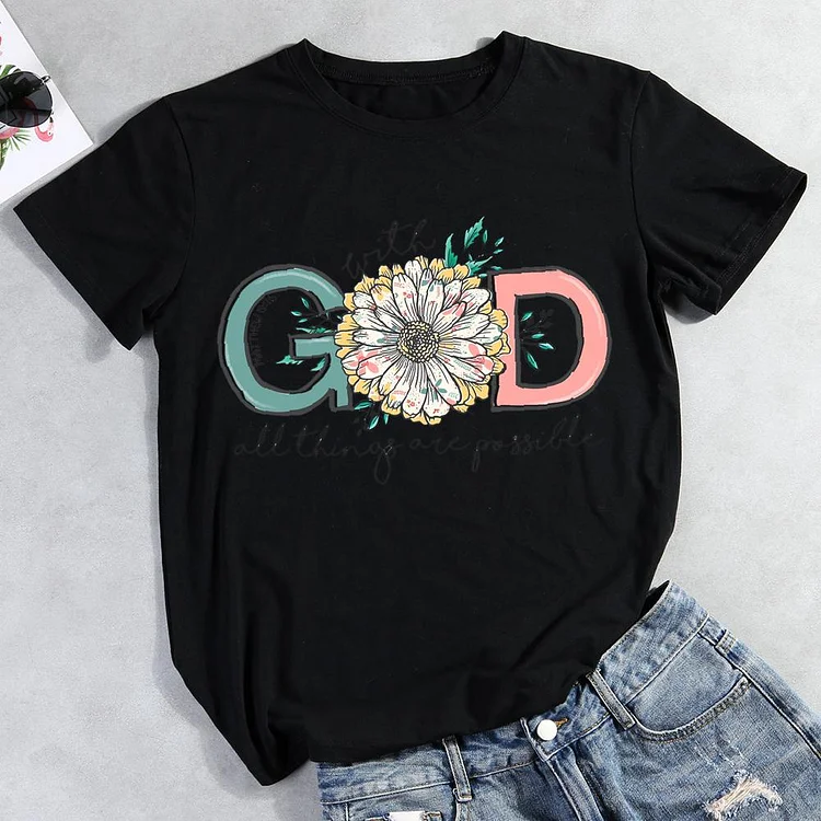 God Christian Round Neck T-shirt