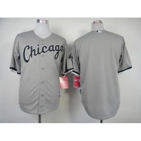 White Sox Blank Grey Cool Base Stitched MLB Jersey
