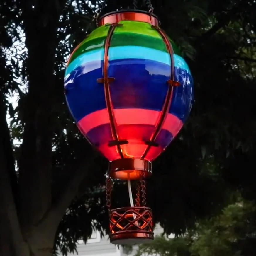 Solar Hot Air Balloon With simulated flame effect