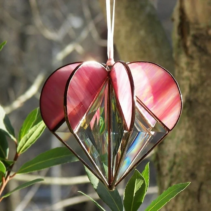 Stained Heartshaped Suncatcher