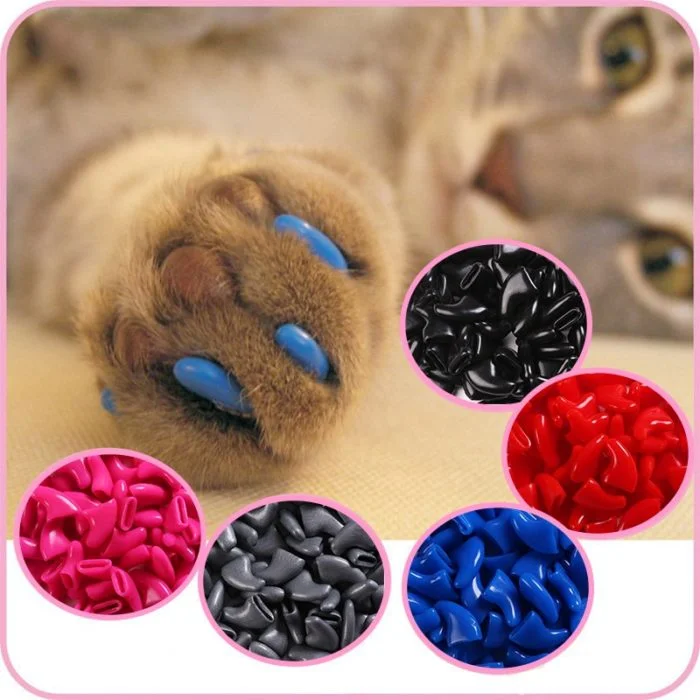 Cat Nail Caps Soft Rubber Covering (100 pcs)