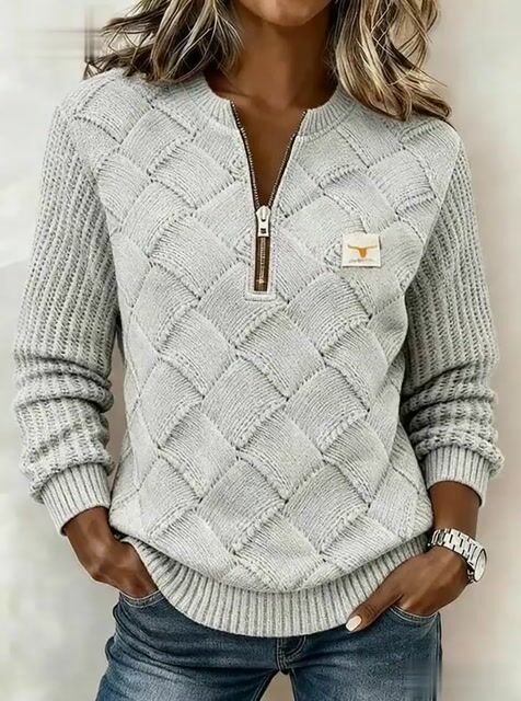 Women'S Casual Loose Solid Color Sweater 