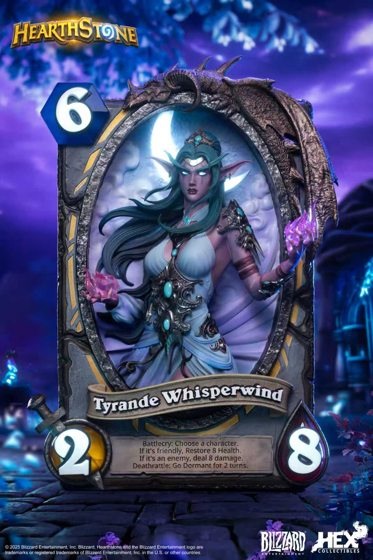 Blizzard Hearthstone Tyrande Whisperwind Art Statue with LED Licensed Statue(GK)-