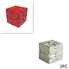 Stress Relief Toy Premium Metal Infinity Cube Portable Decompresses Relax Toys for Children Adults