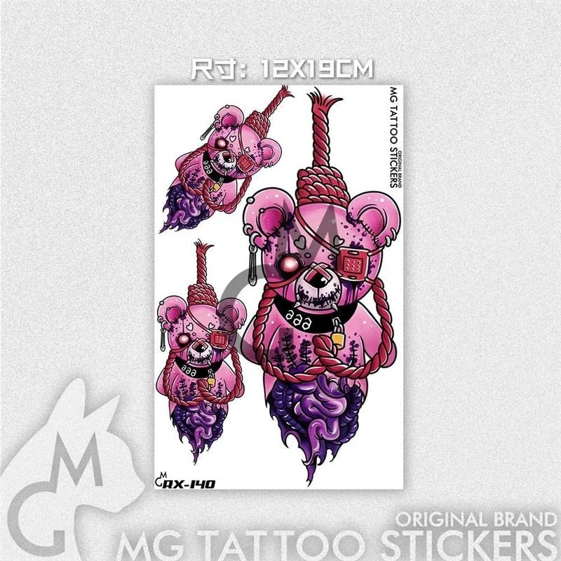 Japanese Dark Comics Evil Kawakami Tomie Double-sided Girl Waterproof Temporary Fake Tattoo Sticker Sleeve Anime Tattoo