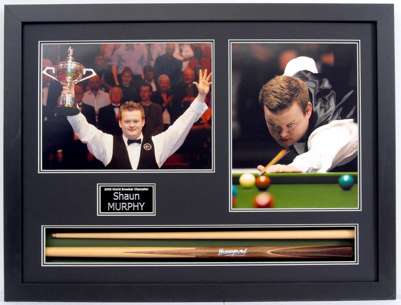 Shaun Murphy HAND SIGNED FRAMED Snooker Cue + Photo Poster painting Display AFTAL Autograph COA