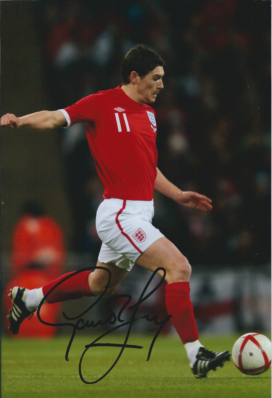 Gareth BARRY SIGNED Autograph 12x8 Photo Poster painting AFTAL COA England World Cup RIO
