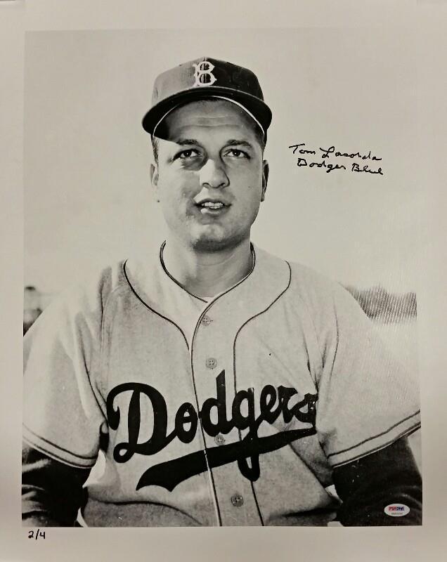 Tommy Lasorda signed Dodger Blue